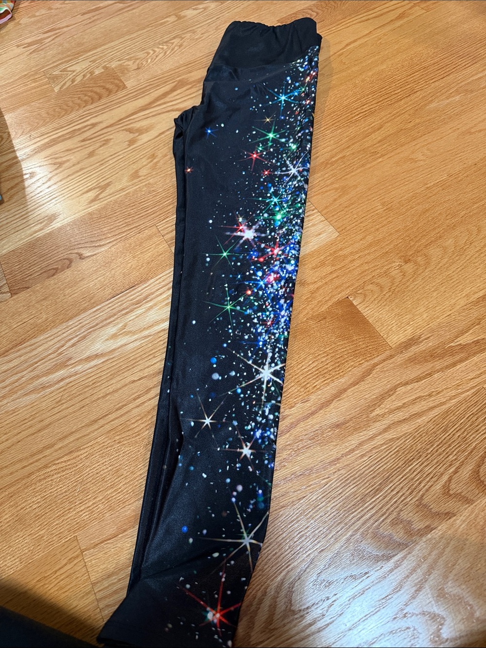 Black Sparkle Galaxy Leggings